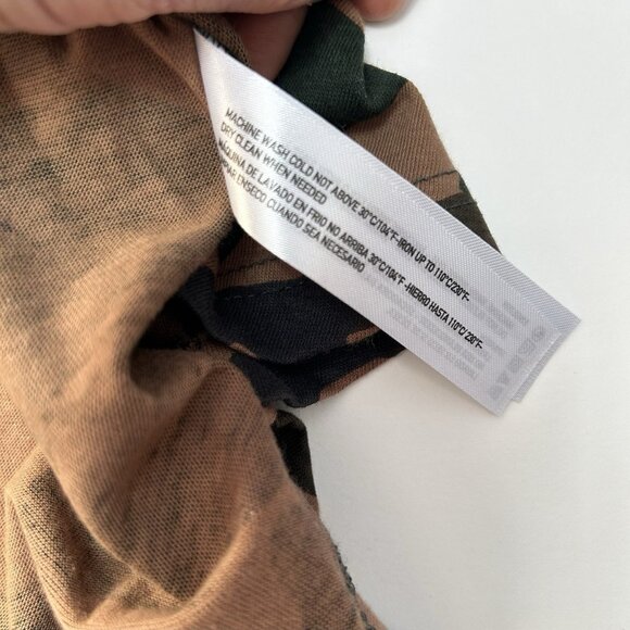 D&F Denim & Flower Ricky Singh Camo Long Sleeve Tokyo Henley Mens Size Medium - Picture 9 of 9